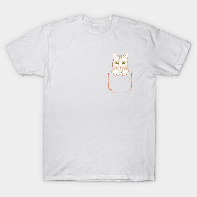 Happy Cat Pocket T-Shirt-TOZ